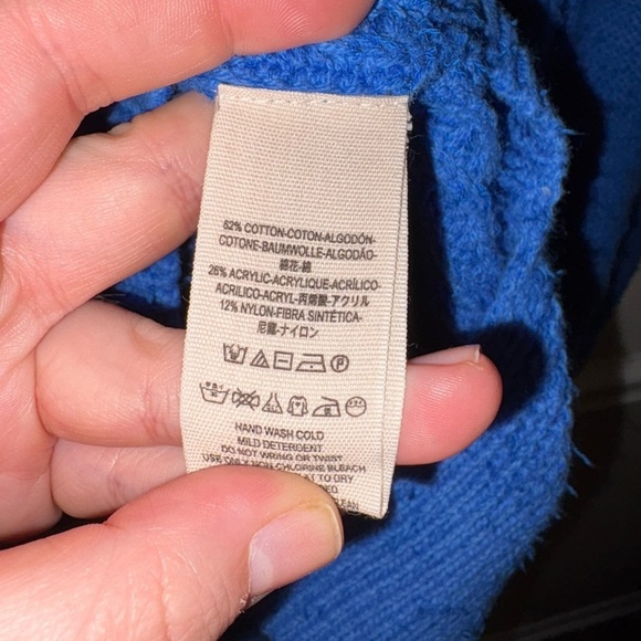 Free People Sunday V-Neck Sweater Cerulean Blue OB910486 - Picture 10 of 11